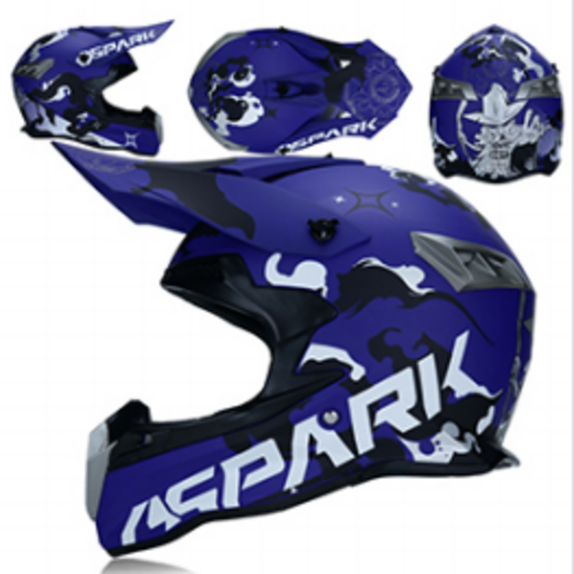 Шлем кроссовый 188 "Spark" blue matt XL pitbikemarket.ru