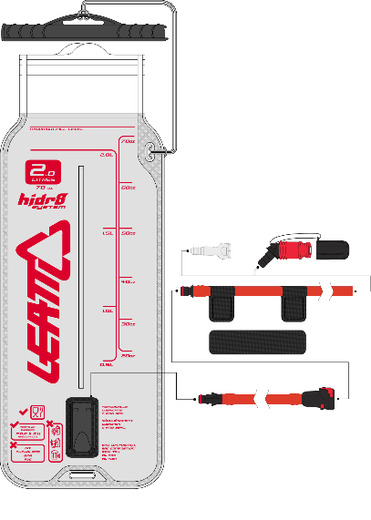 Гидропак Leatt Flat Cleantech Bladder Pack 2L Translucent, 2021 (7016100200) pitbikemarket.ru