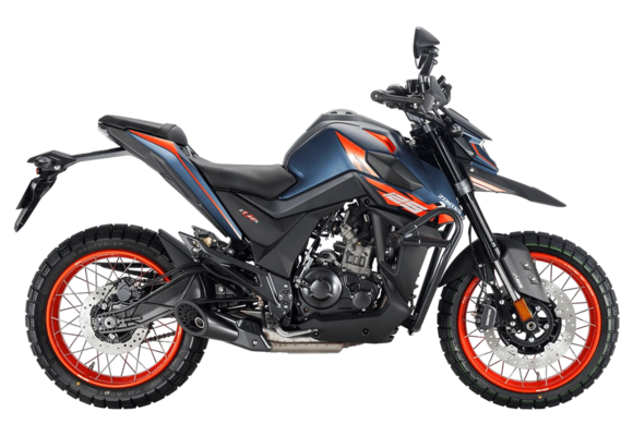 Мотоцикл ZONTES ZT200-U1 (4T ZT163ML EFI) 17/17 синий/оранжевый pitbikemarket.ru