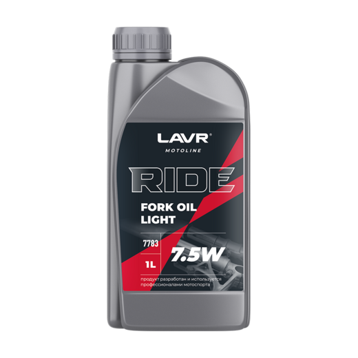 Вилочное масло RIDE Fork oil 7.5W LAVR MOTO, 1 л pitbikemarket.ru