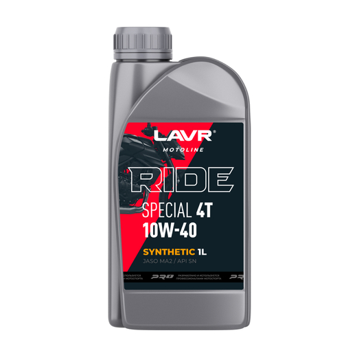 Масло моторное LAVR MOTO RIDE SPECIAL 4T SN 10W-40 1л. pitbikemarket.ru