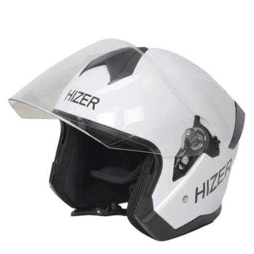 Шлем мото открытый HIZER J232 #1 (L) White (2 визора) pitbikemarket.ru