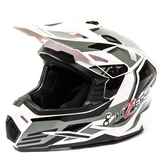 Шлем мото кроссовый HIZER J6801 №4, White/Gray, M pitbikemarket.ru