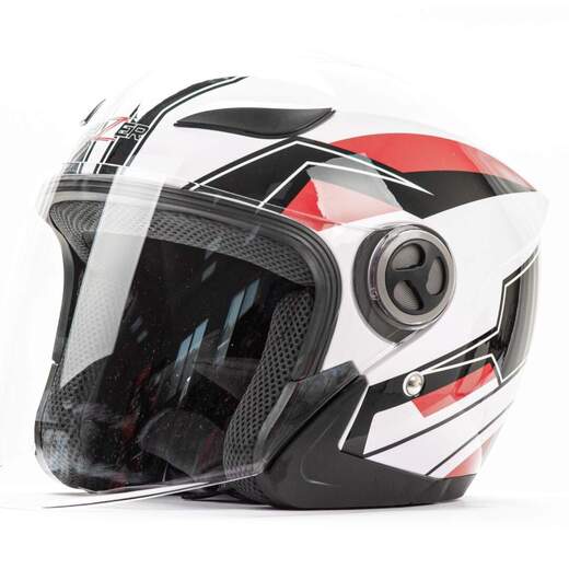 Шлем мото открытый HIZER J219 №1 White, M pitbikemarket.ru