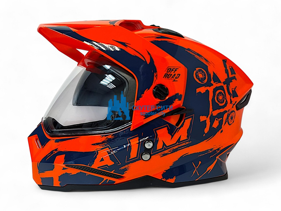 Шлем детский AiM JK802Y Orange/Blue, Y/S pitbikemarket.ru