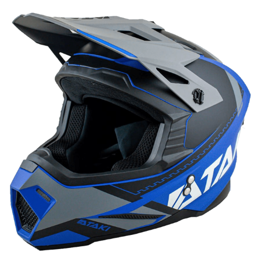 Шлем кроссовый ATAKI JK801 Valor (синий/серый матовый, S) pitbikemarket.ru